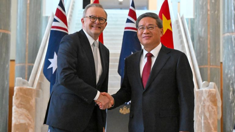 China's Premier Li Qiang Meets with Australian Opposition Leader Anthony Albanese