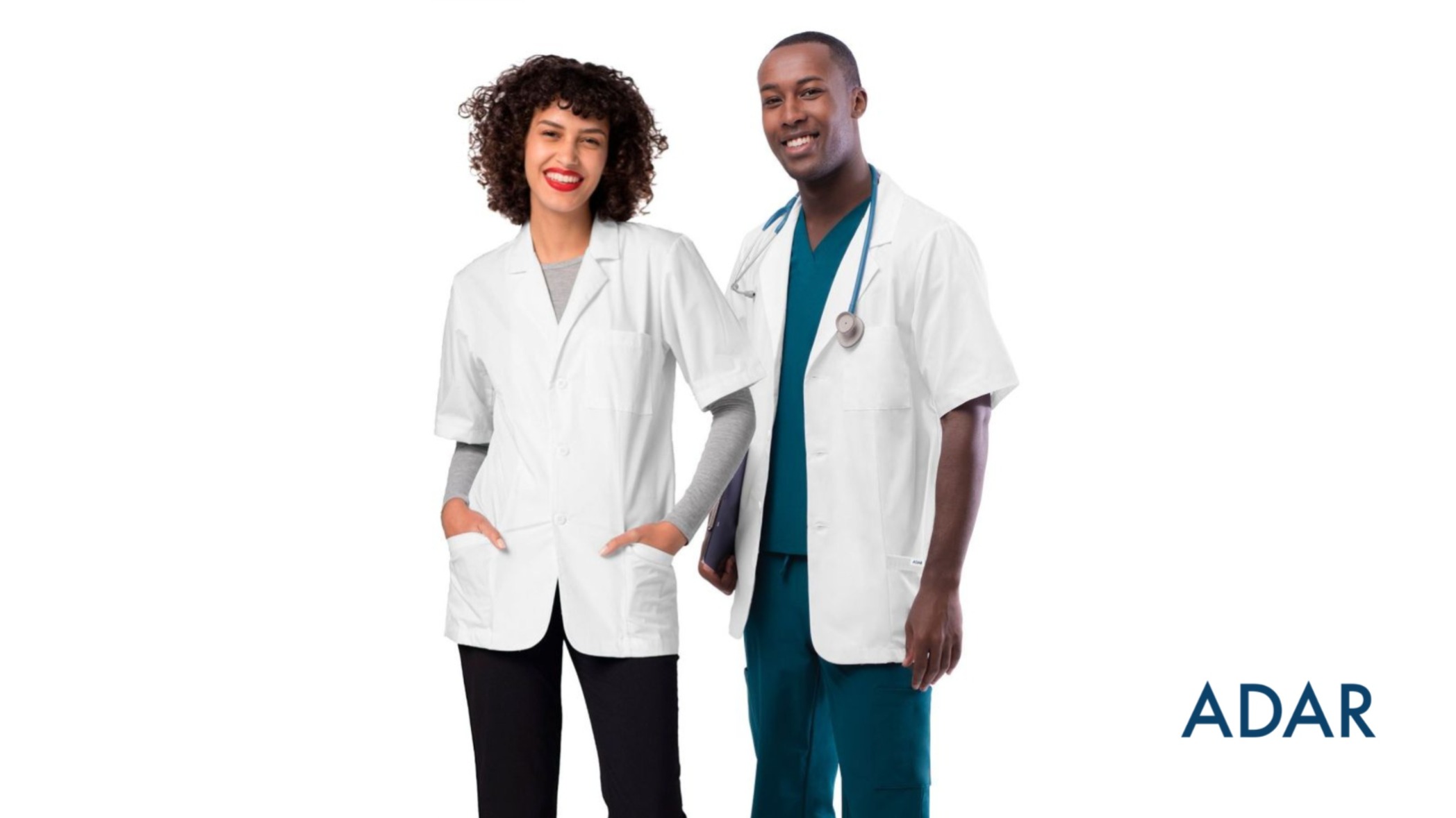 Unisex Short Sleeve Lab Coat for the Daily Needs of Doctors and Nurses : Adar Uniforms