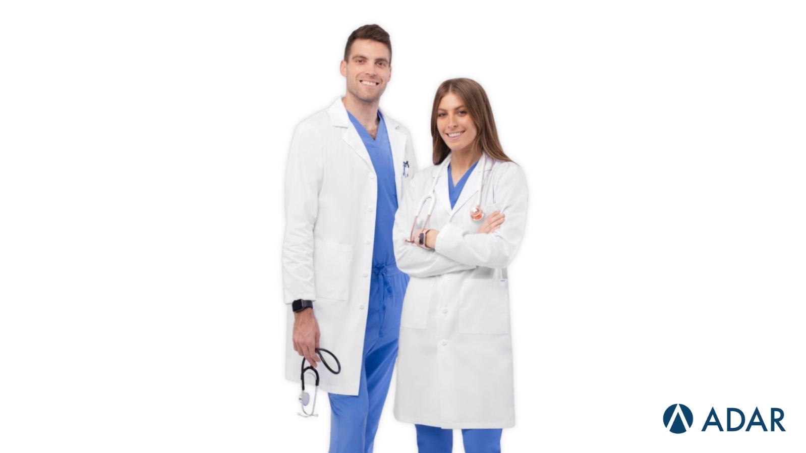 Unisex Midriff Medical Lab Coats by Adar Uniforms